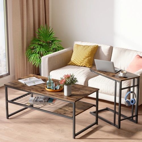 Used Wayfair Anthea Dark Brown Wood Coffee Table for sale on AptDeco