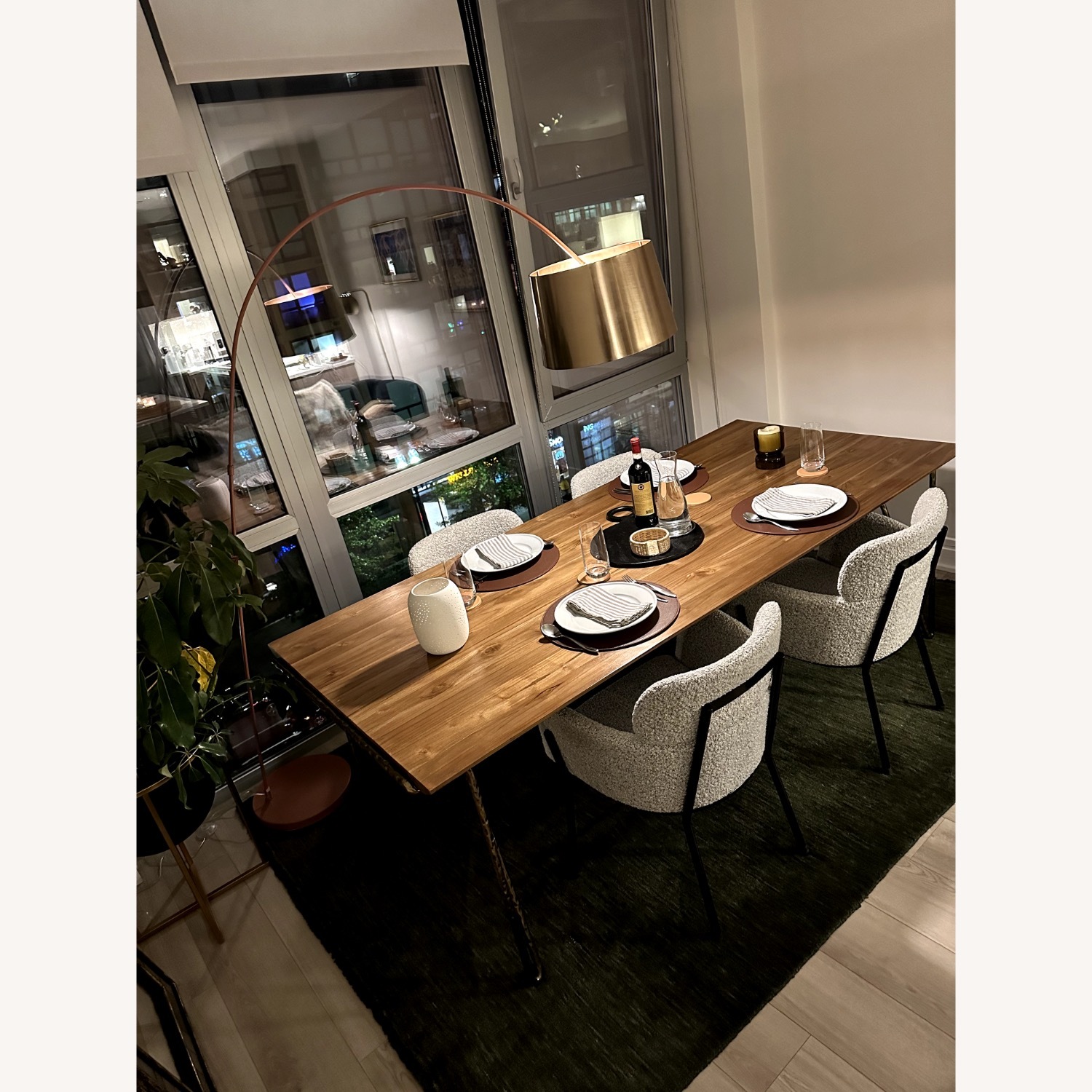 CB2 Trestle 88" Wood and Metal Dining Table - image-2