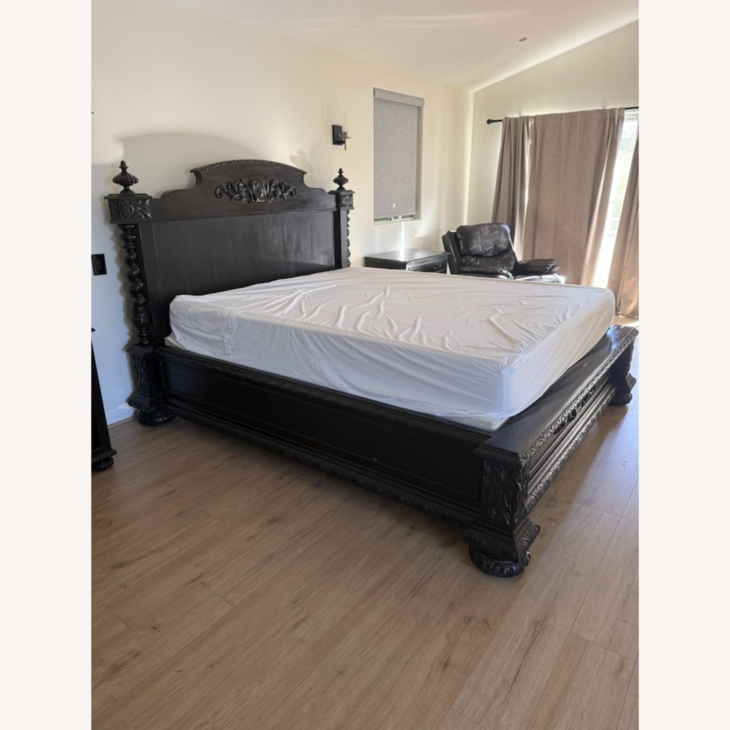 Restoration Hardware King Black French Empire Bed - image-1