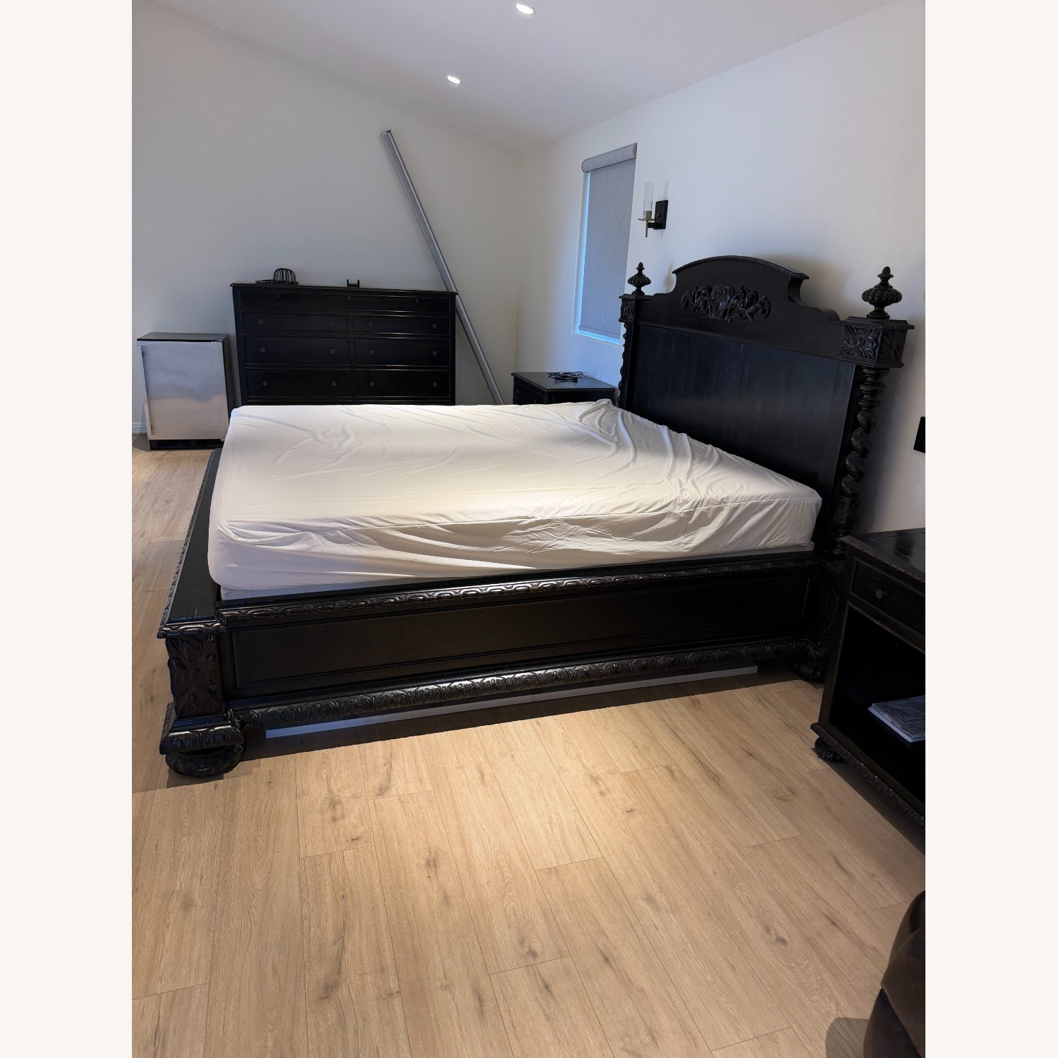 Restoration Hardware King Black French Empire Bed - image-4