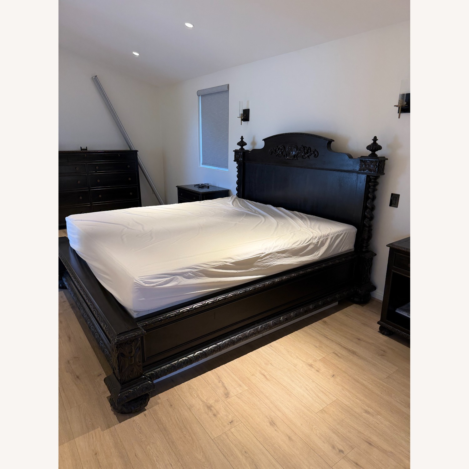 Restoration Hardware King Black French Empire Bed - image-3