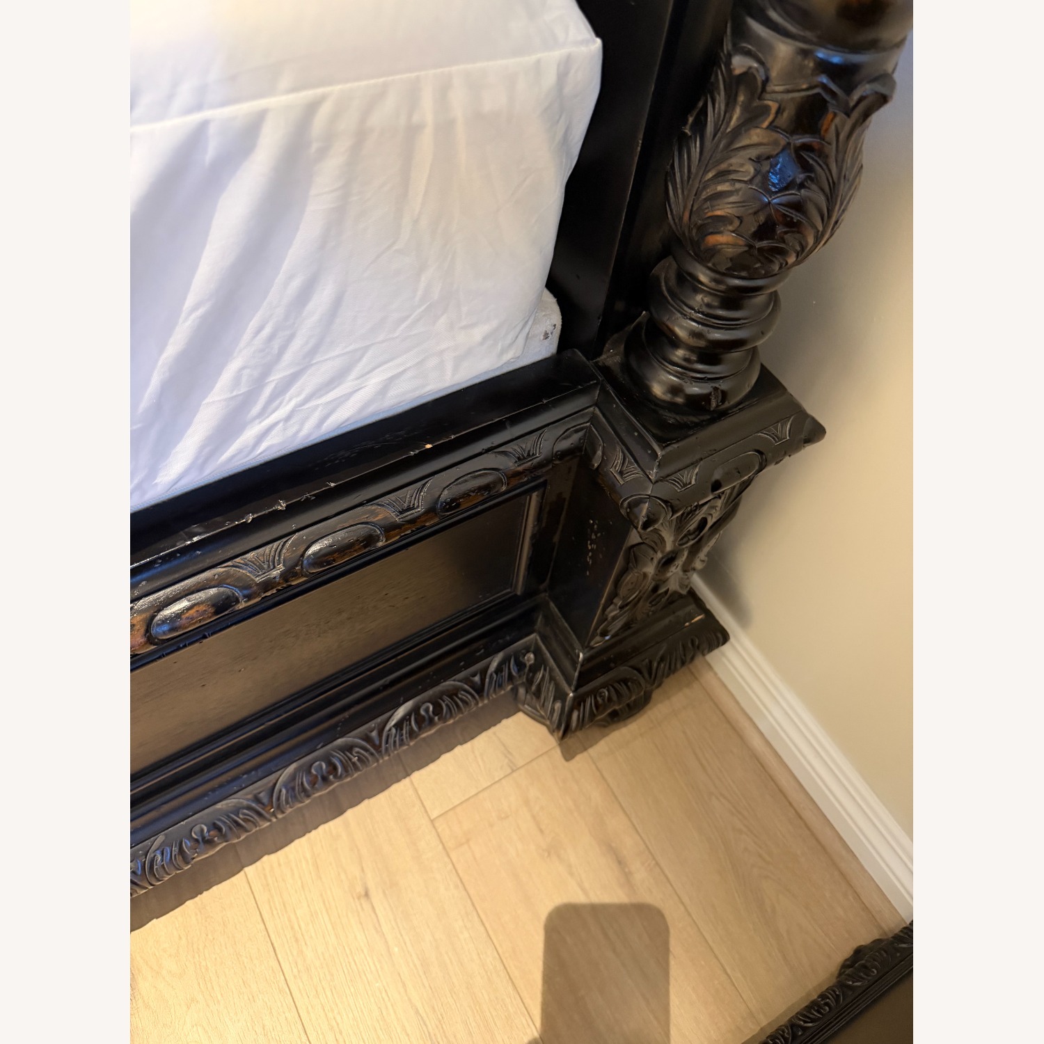 Restoration Hardware King Black French Empire Bed - image-7