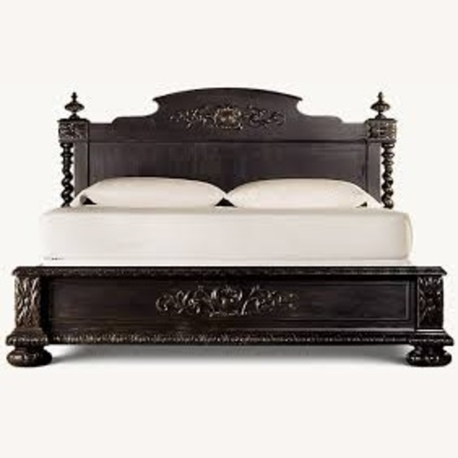 Restoration Hardware King Black French Empire Bed - image-0