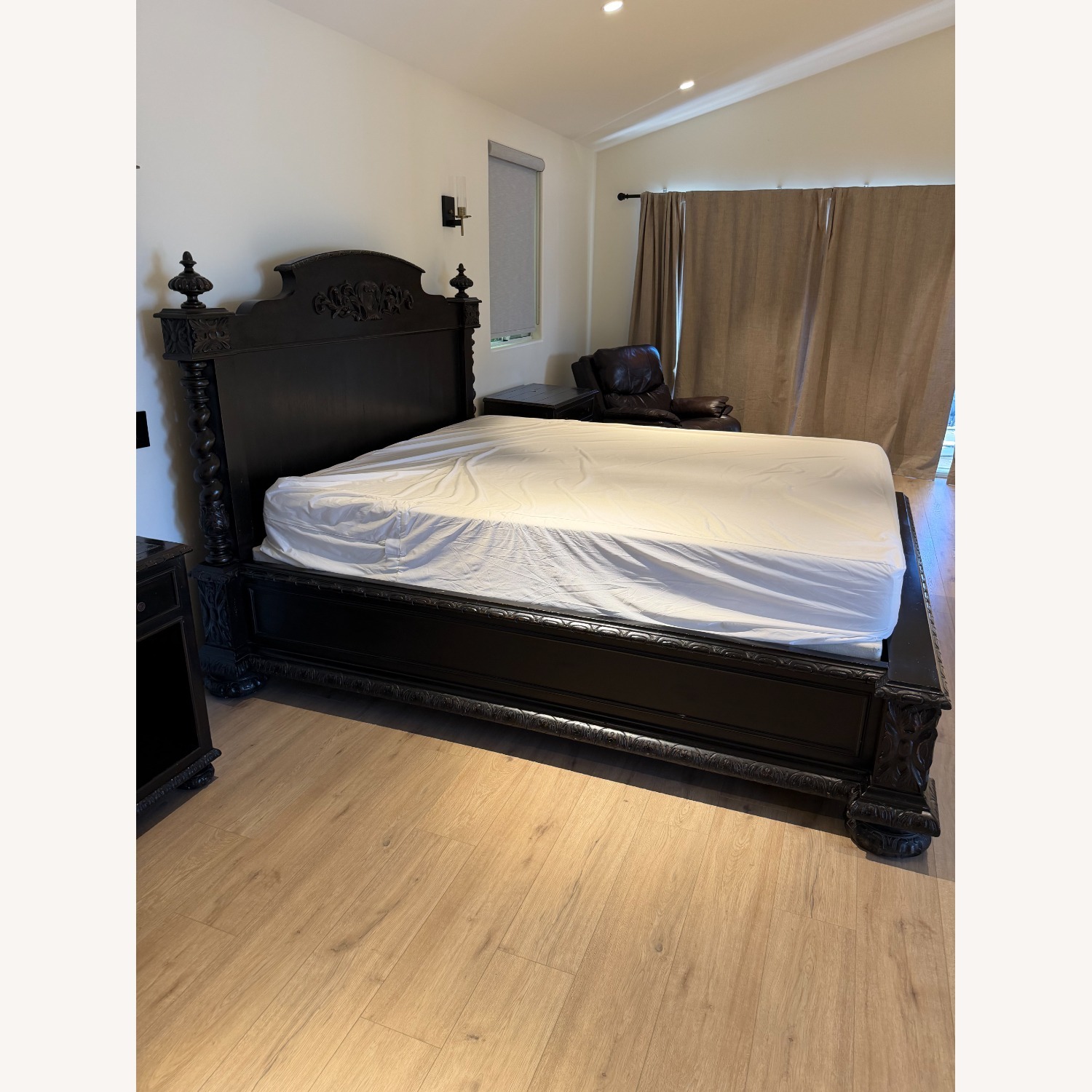 Restoration Hardware King Black French Empire Bed - image-5