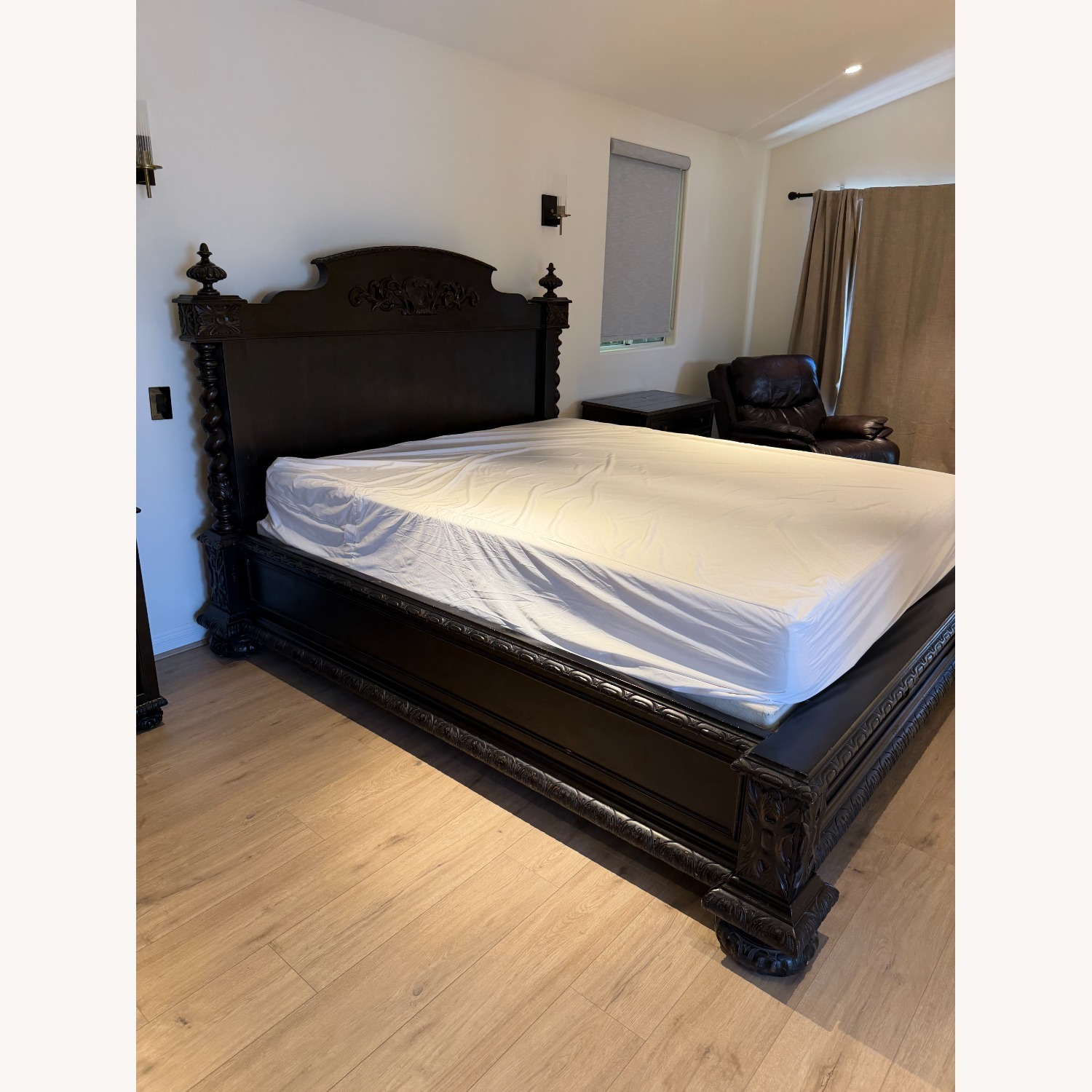 Restoration Hardware King Black French Empire Bed - image-2