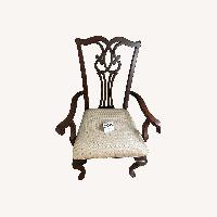 Vintage/Antique Dark Brown Wood Armchair