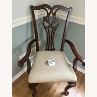 Vintage/Antique Dark Brown Wood Armchair