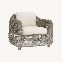 Seacliff Dark Gray Rattan Accent Chair