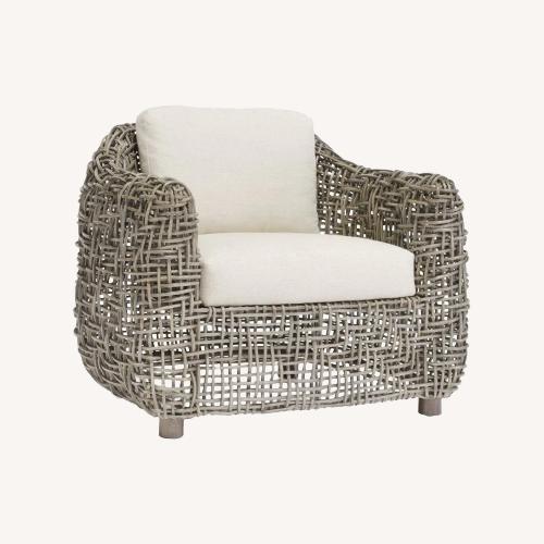 Used Seacliff Dark Gray Rattan Accent Chair for sale on AptDeco