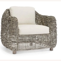 Seacliff Dark Gray Rattan Accent Chair