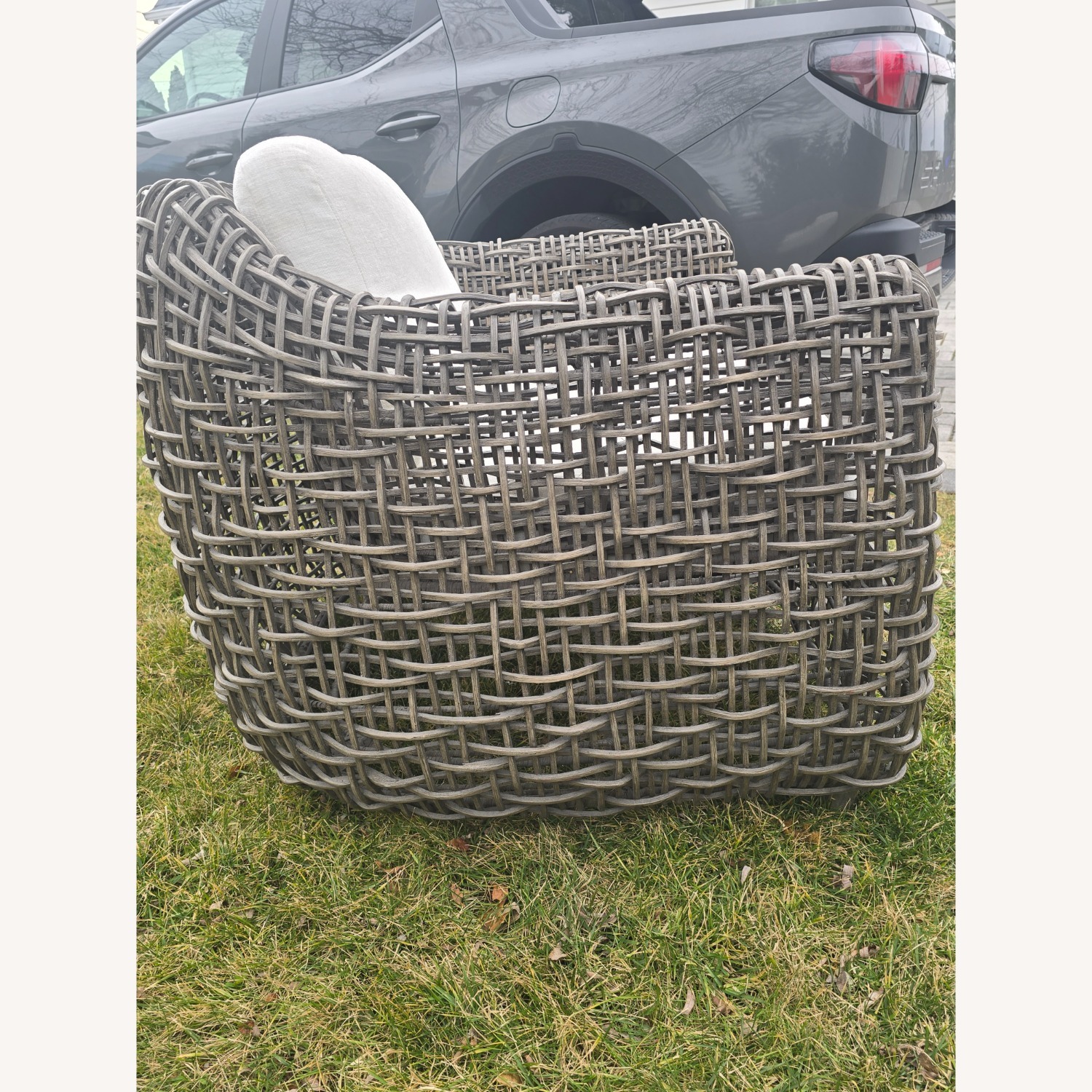 Seacliff Dark Gray Rattan Accent Chair - image-3