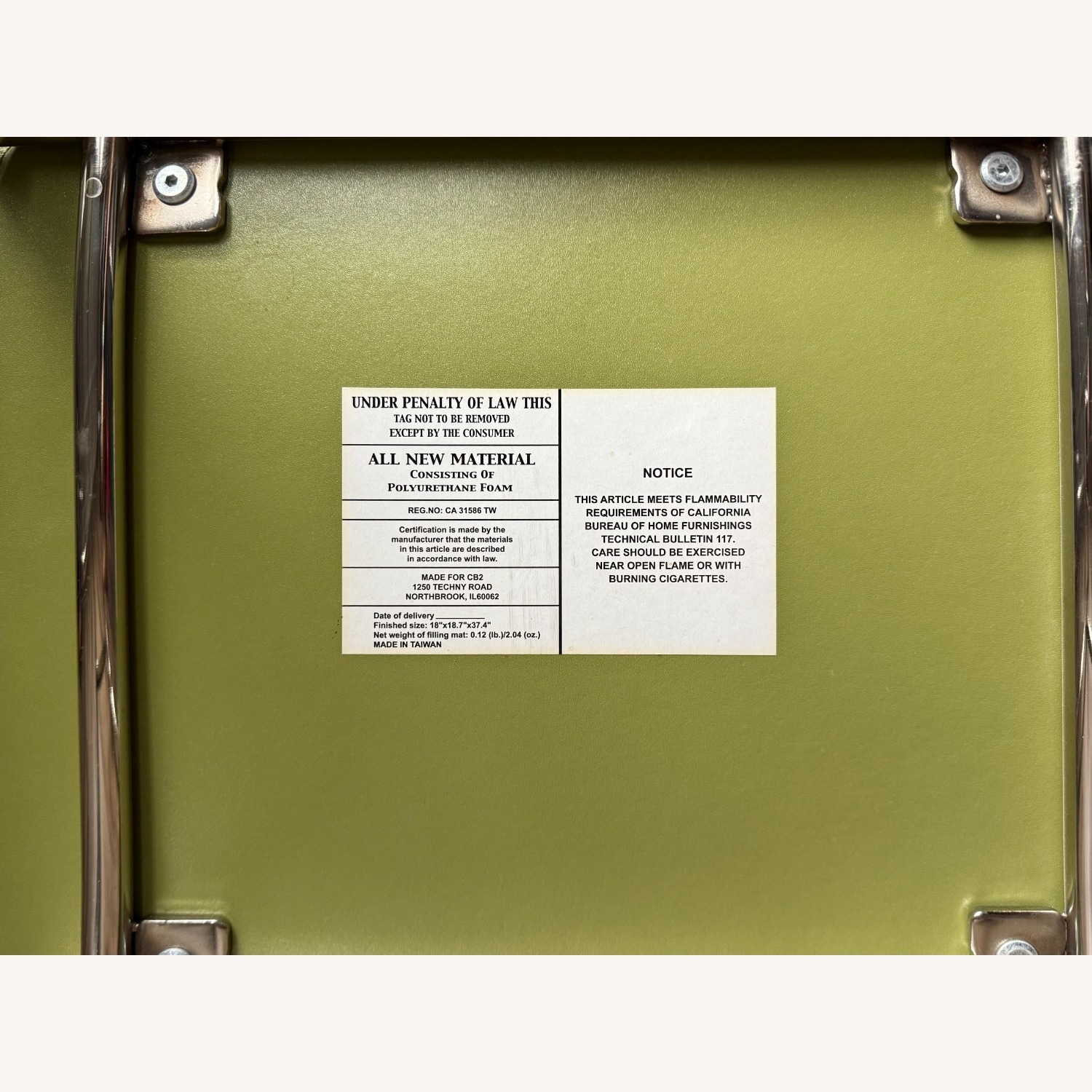 CB2 Diego Green Faux Leather Stools - image-4