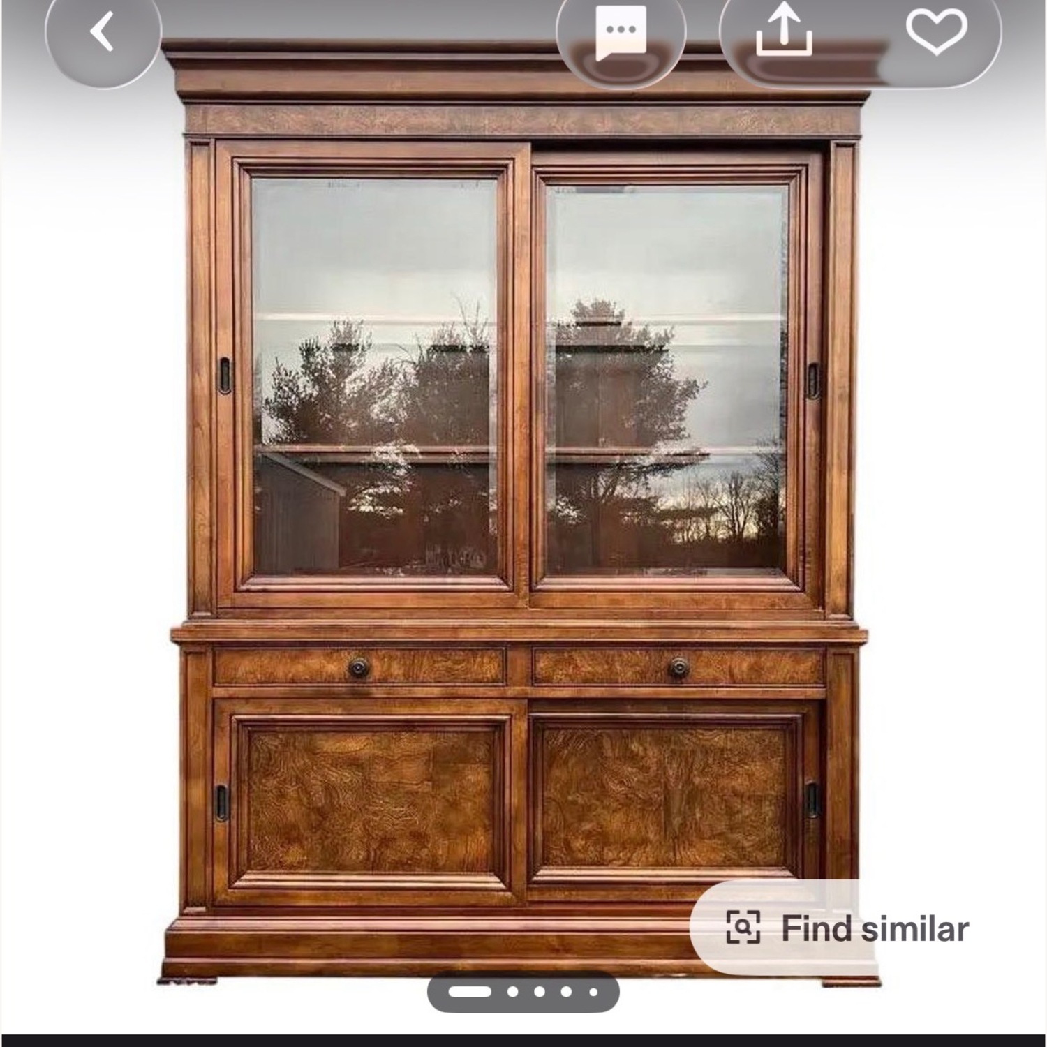 Ethan Allen Townhouse Dark Brown Wood Sideboard - image-1