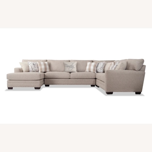Used Bob's Discount Furniture Cottage Chic Beige 150" 4 Piece Sofa for sale on AptDeco