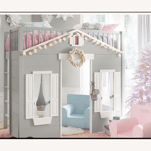 Used Pottery Barn Kids Playhouse Loft Bed  for sale on AptDeco