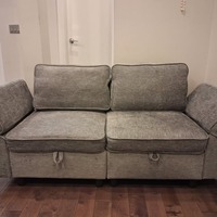 2 Seater Sectional Sofa With Under-seat Storage