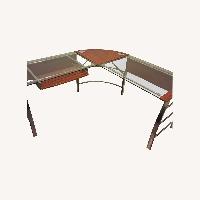 Office Depot Desk with Glass Tabletop