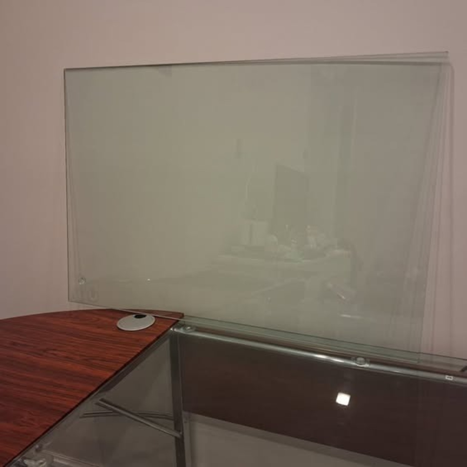 Office Depot Desk with Glass Tabletop - image-3