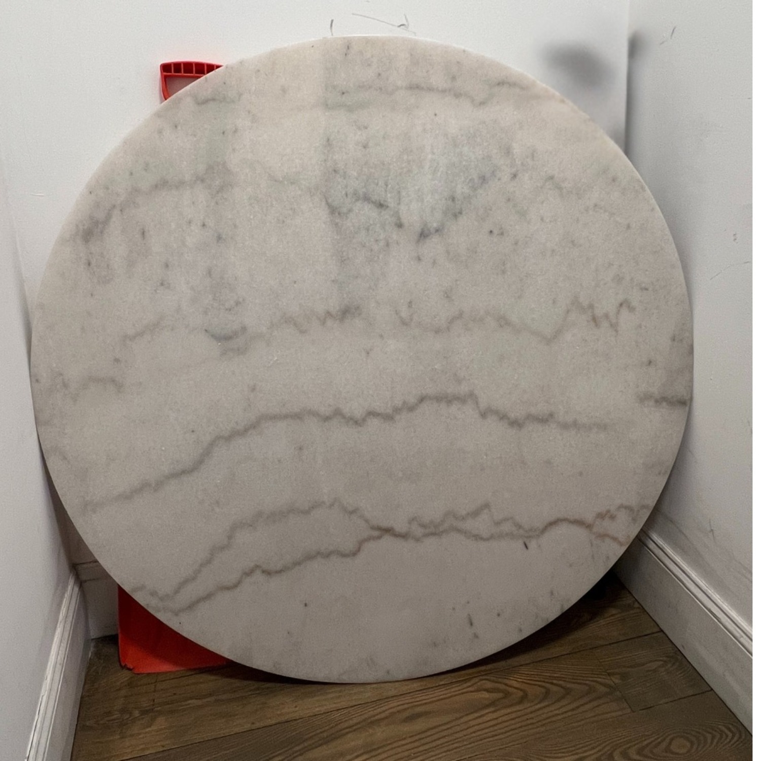 White On White Round Marble Dining Table - image-2