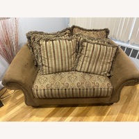 Raymour & Flanigan Dark Brown Fabric Armchair