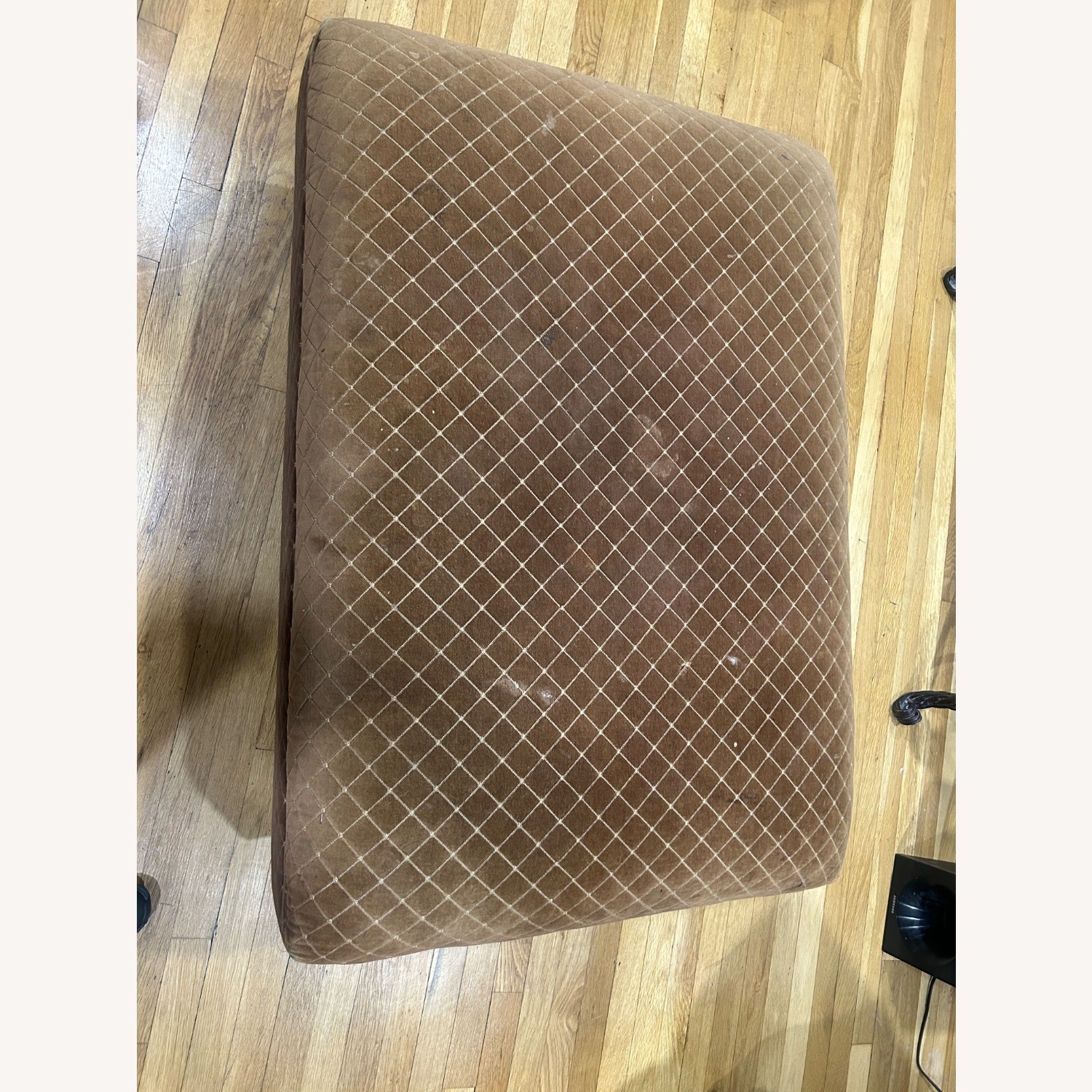 Raymour & Flanigan Dark Brown Ottoman - image-1