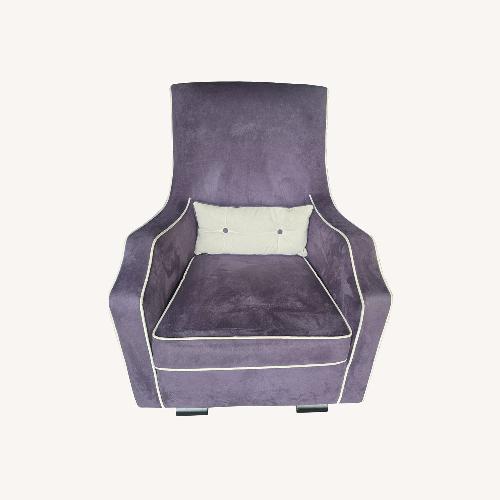 Used Mo-ma Purple Suede Nursing Chair for sale on AptDeco