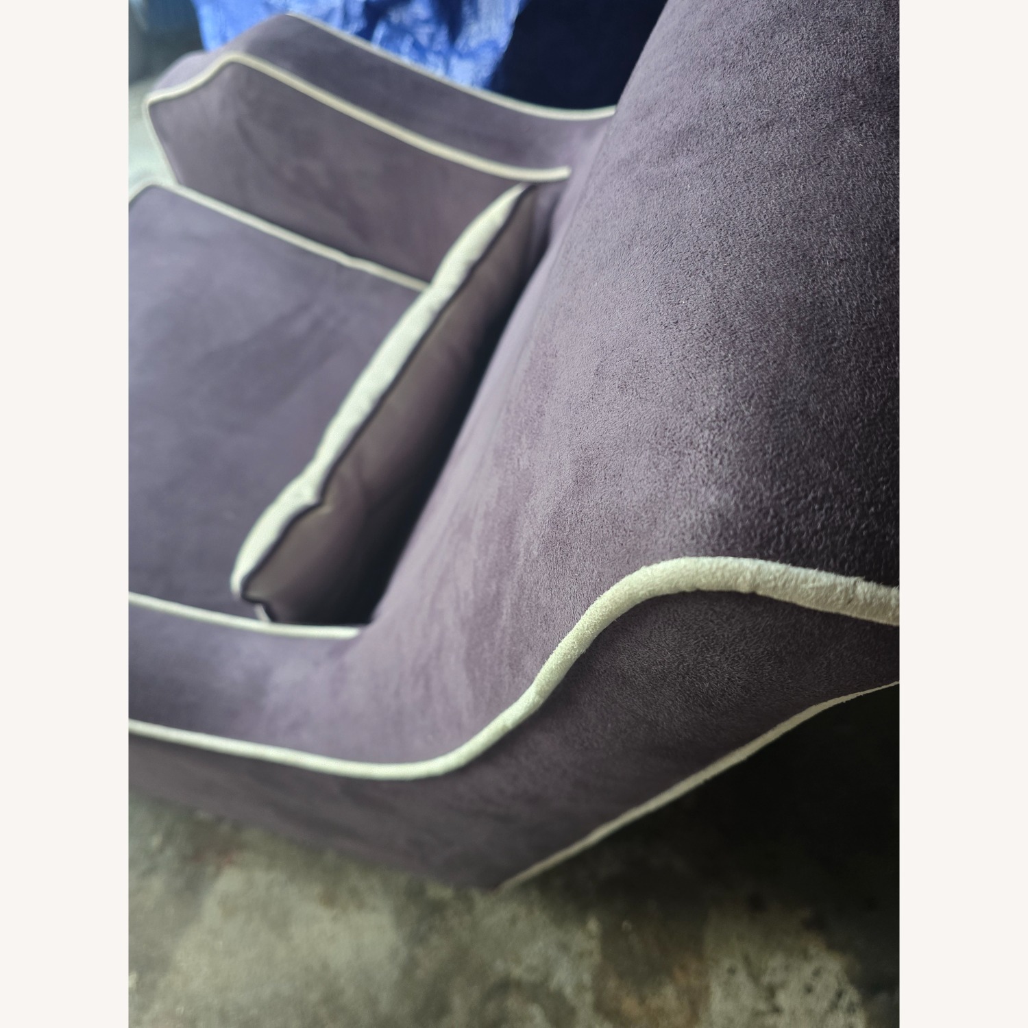 Mo-ma Purple Suede Nursing Chair - image-6