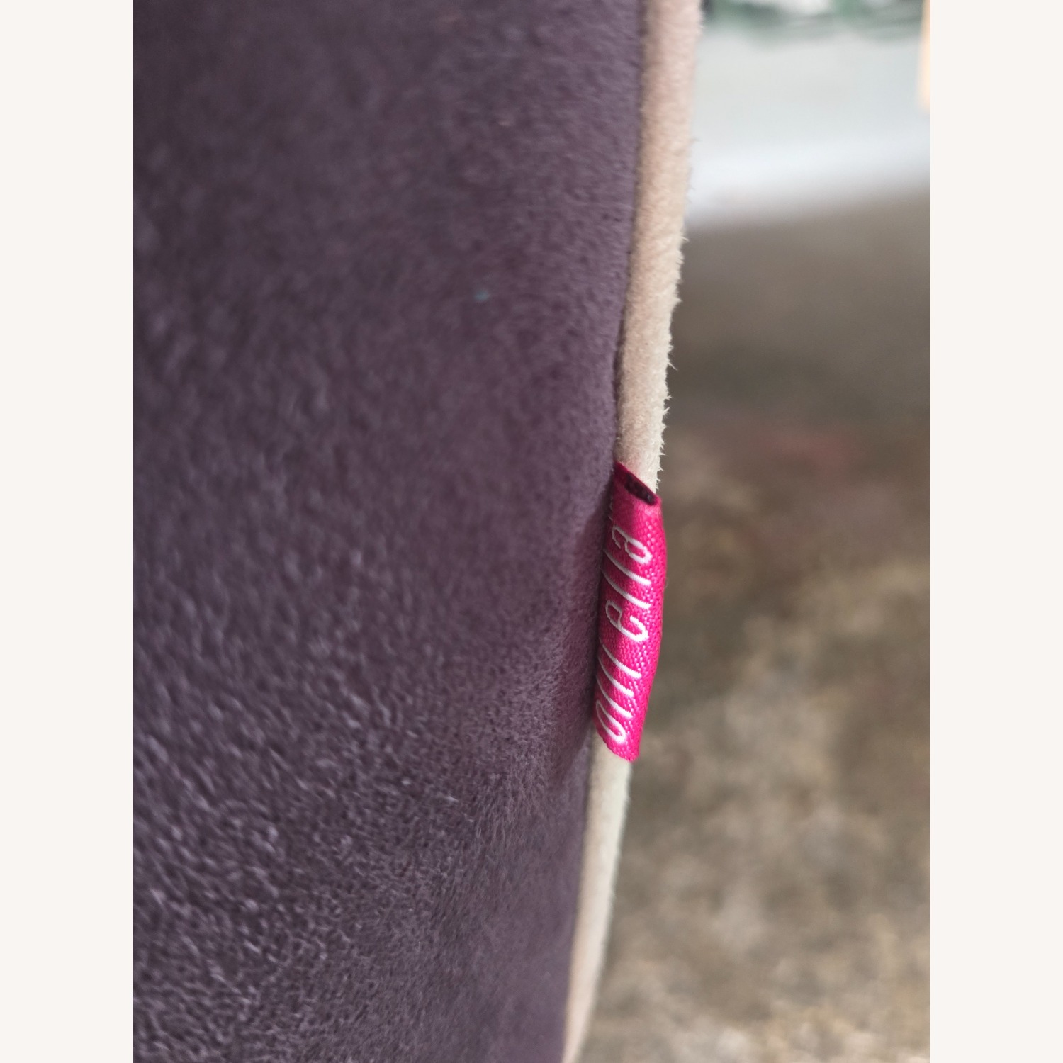 Mo-ma Purple Suede Nursing Chair - image-3