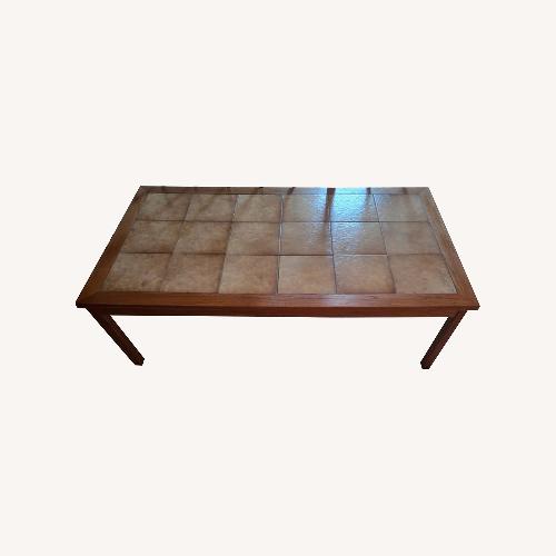 Used Danish Modern Tile Top Teak Coffee Table for sale on AptDeco