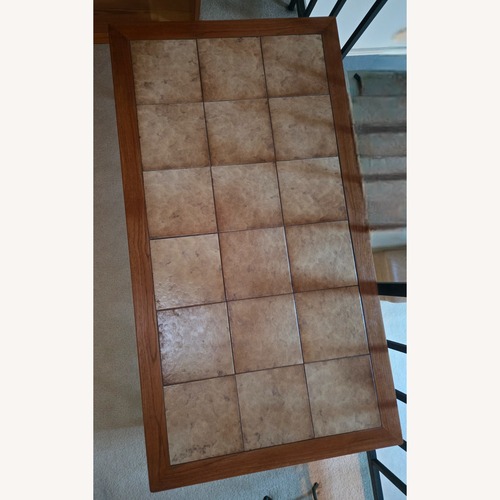 Used Danish Modern Tile Top Teak Coffee Table for sale on AptDeco
