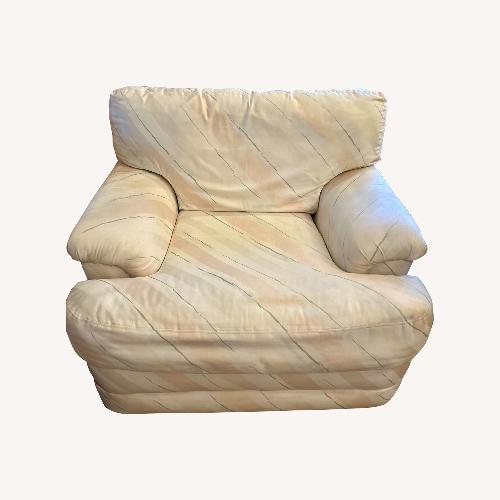 Used 1980s Selig Pastel Overstuffed Lounge Chair for sale on AptDeco