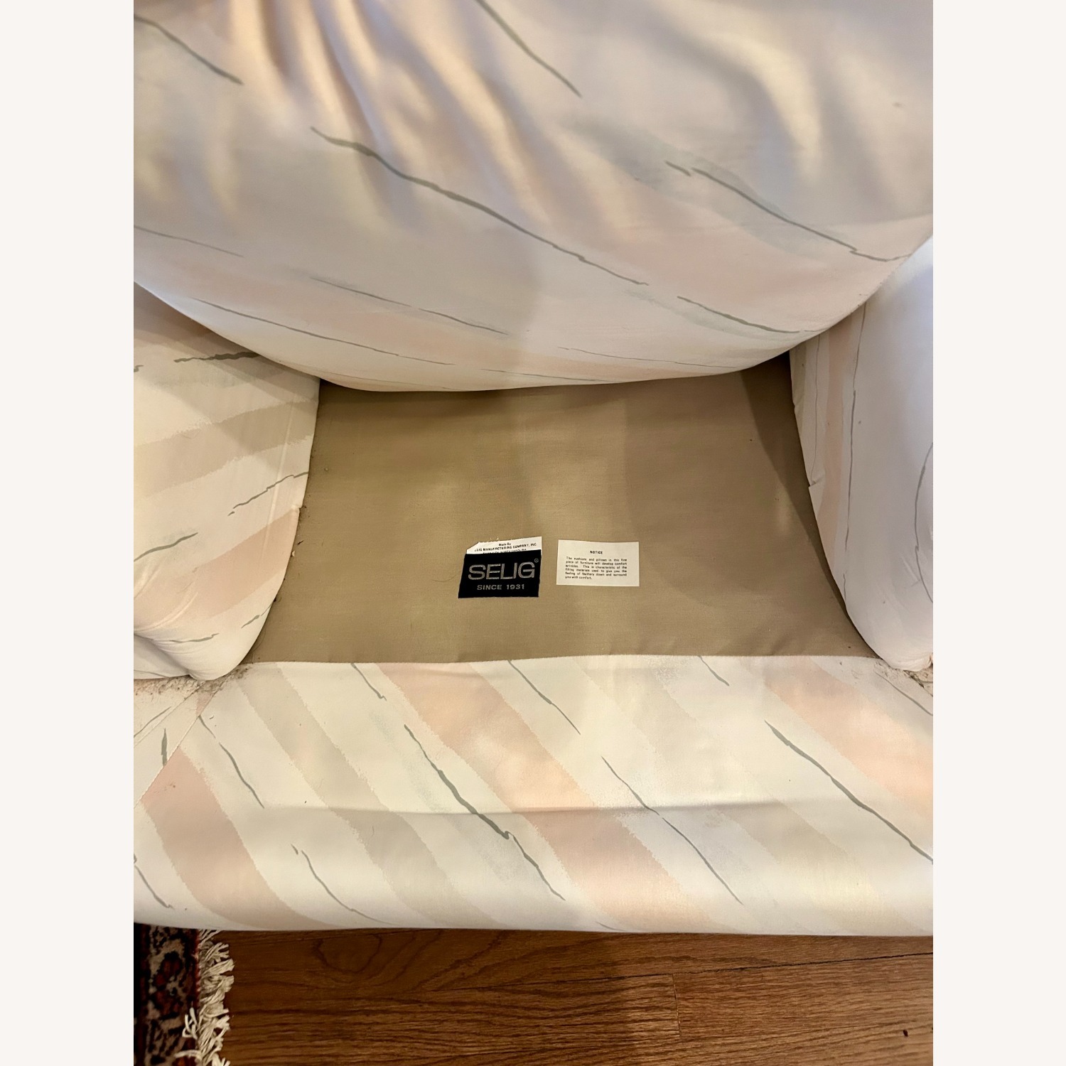 1980s Selig Pastel Overstuffed Lounge Chair - image-4