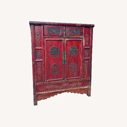 Used Chinese Antique Lotus Cabinet  for sale on AptDeco