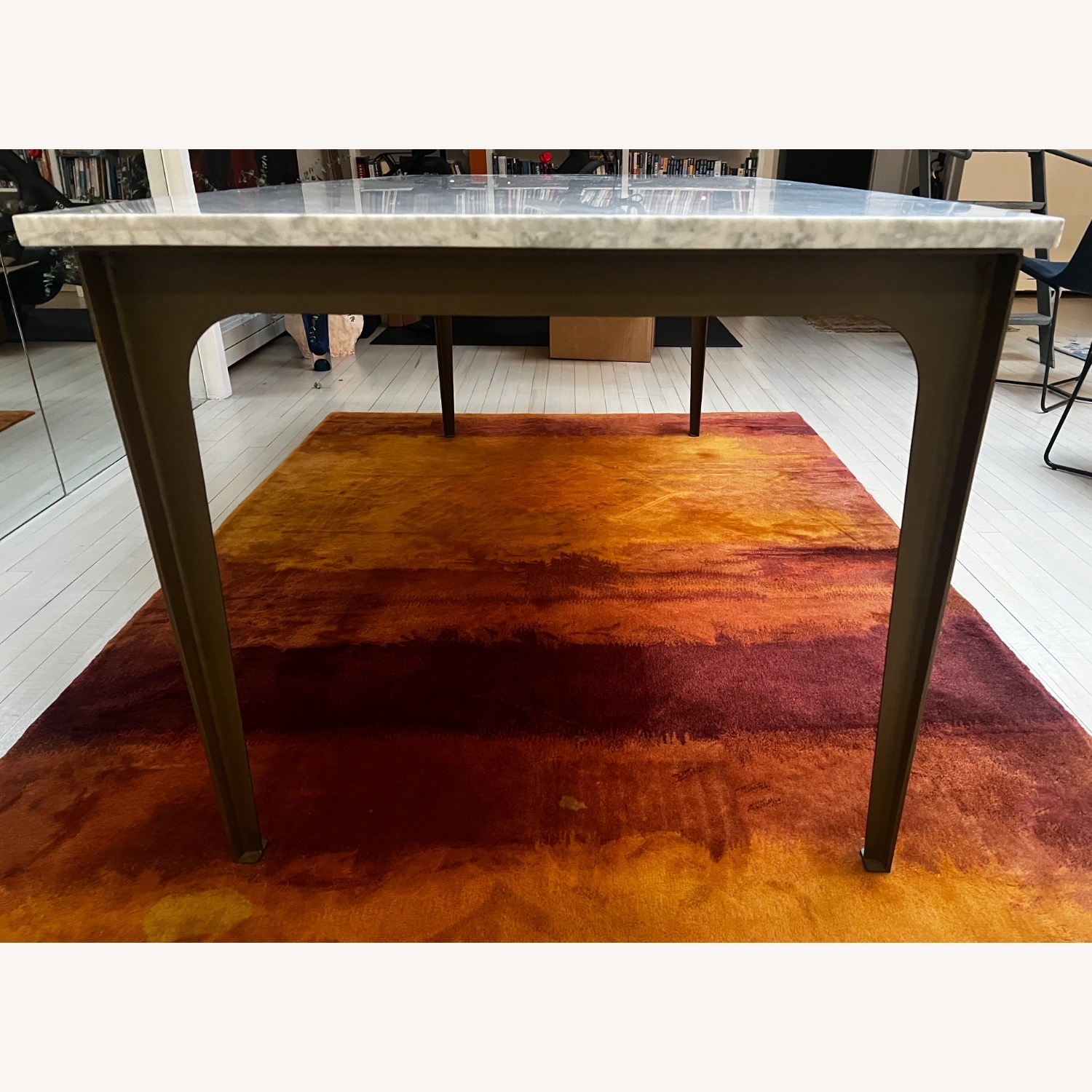 CB2 Paradigm White Marble Dining Table - image-2