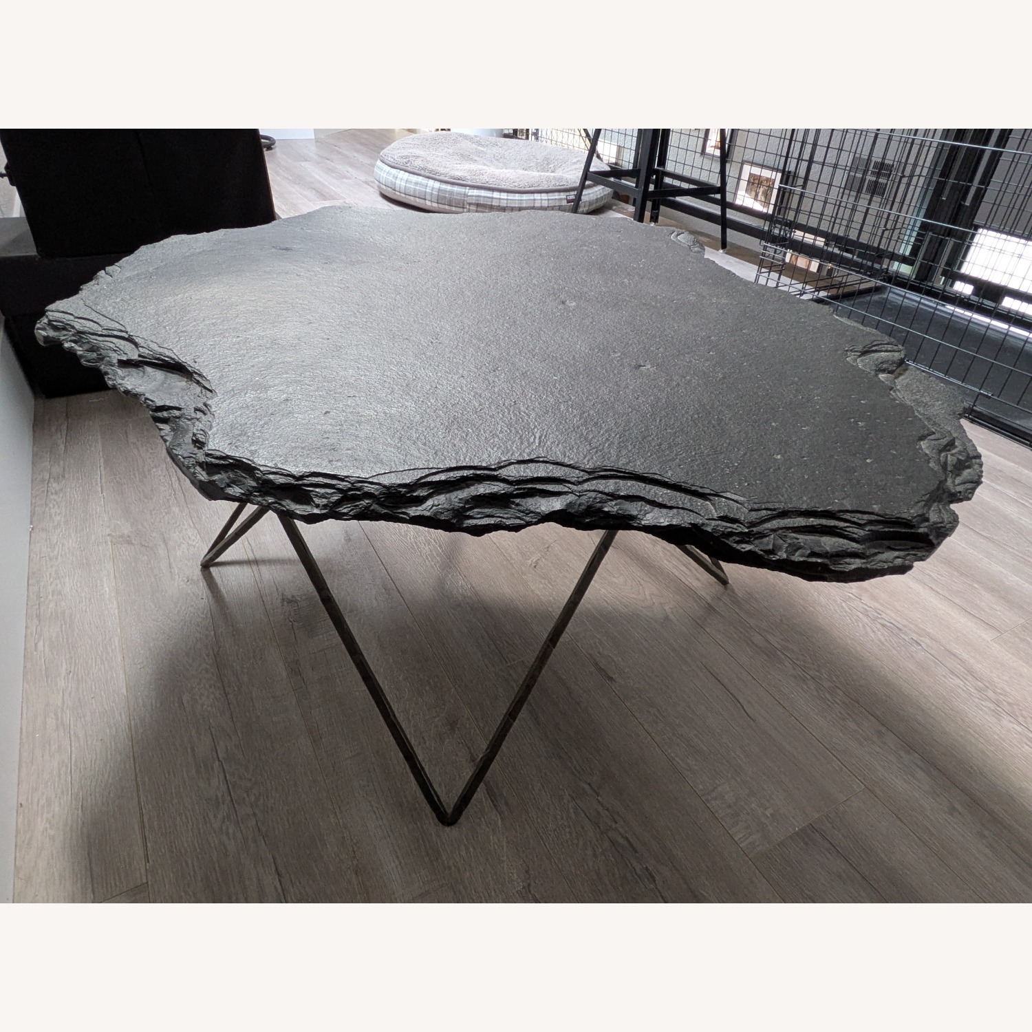 West Elm Forma Lava Stone Coffee Table - image-3