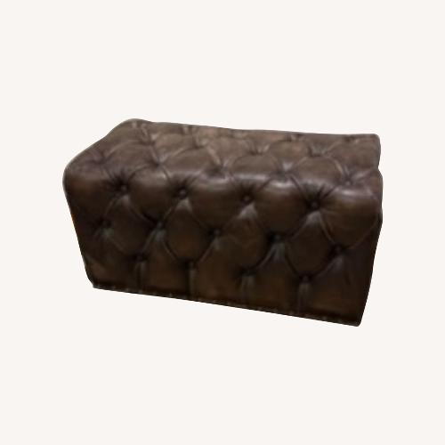 Used Timothy Oulton Dark Brown Leather Bench for sale on AptDeco