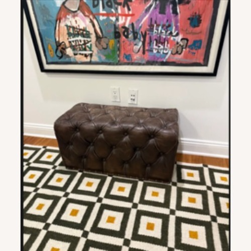 Used Timothy Oulton Dark Brown Leather Bench for sale on AptDeco