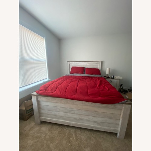 Used Old Brick Furniture Queen Bed for sale on AptDeco