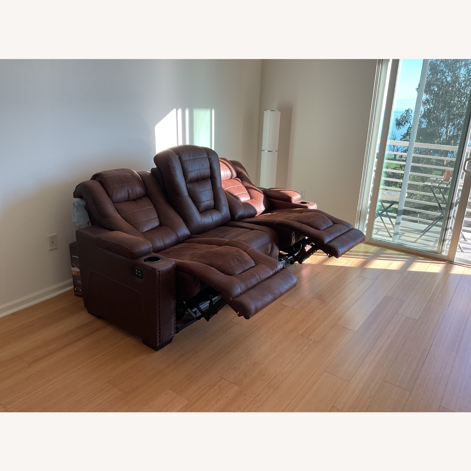 Ashley Furniture Dark Brown 3+ Seater Sofa - image-6