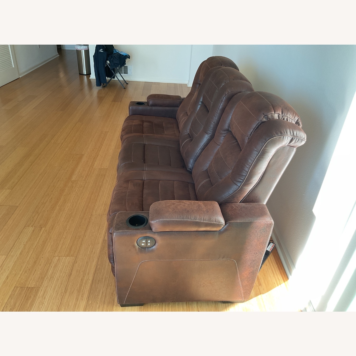 Ashley Furniture Dark Brown 3+ Seater Sofa - image-3