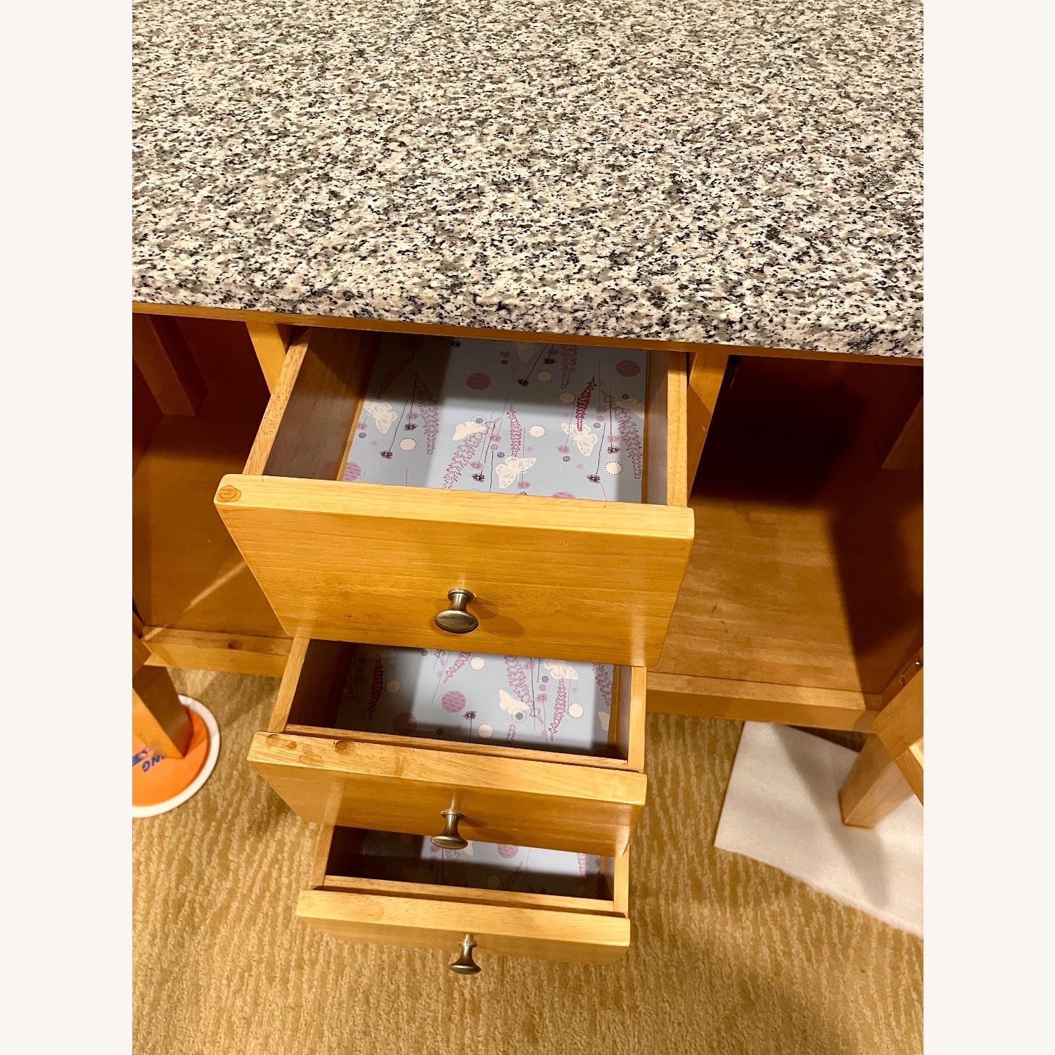 Natural Wood Sideboard with Solid Granite Top  - image-3