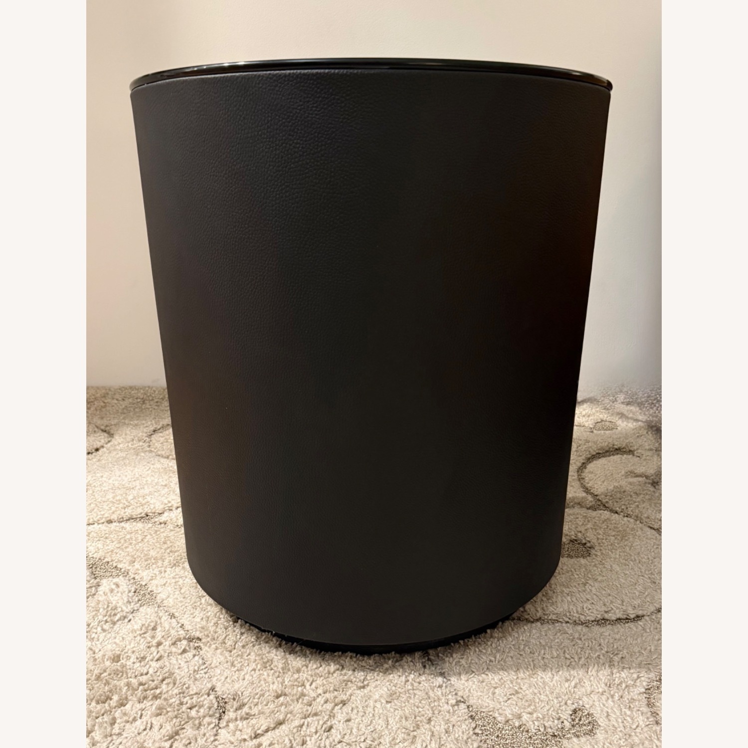 DeRUCCI Black Leather Nightstands  - image-7