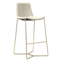West Elm Slope Leather Bar Stools