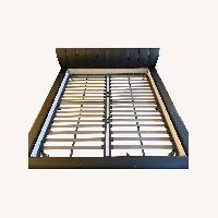 Black Leather King Bed Frame 