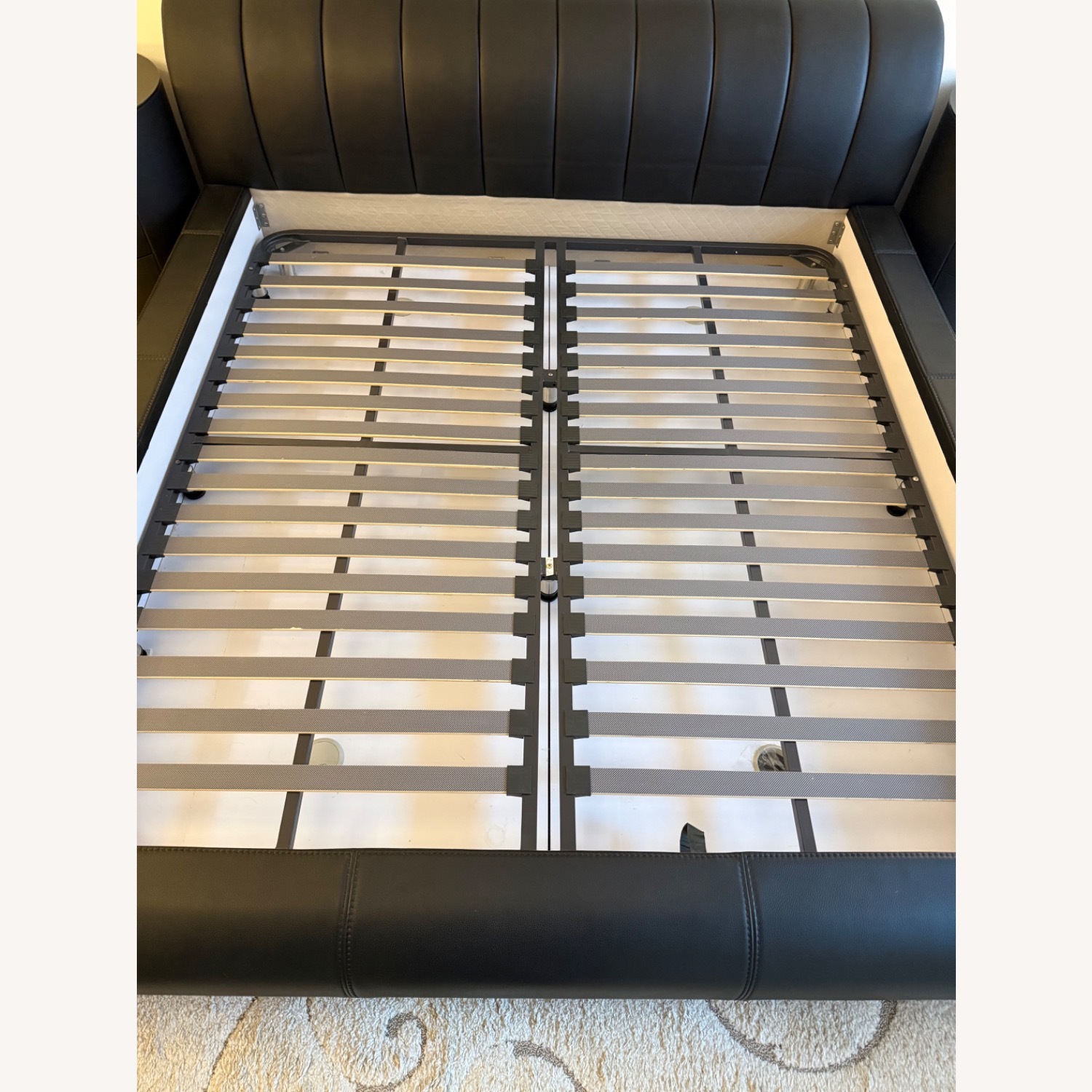 Black Leather King Bed Frame  - image-4