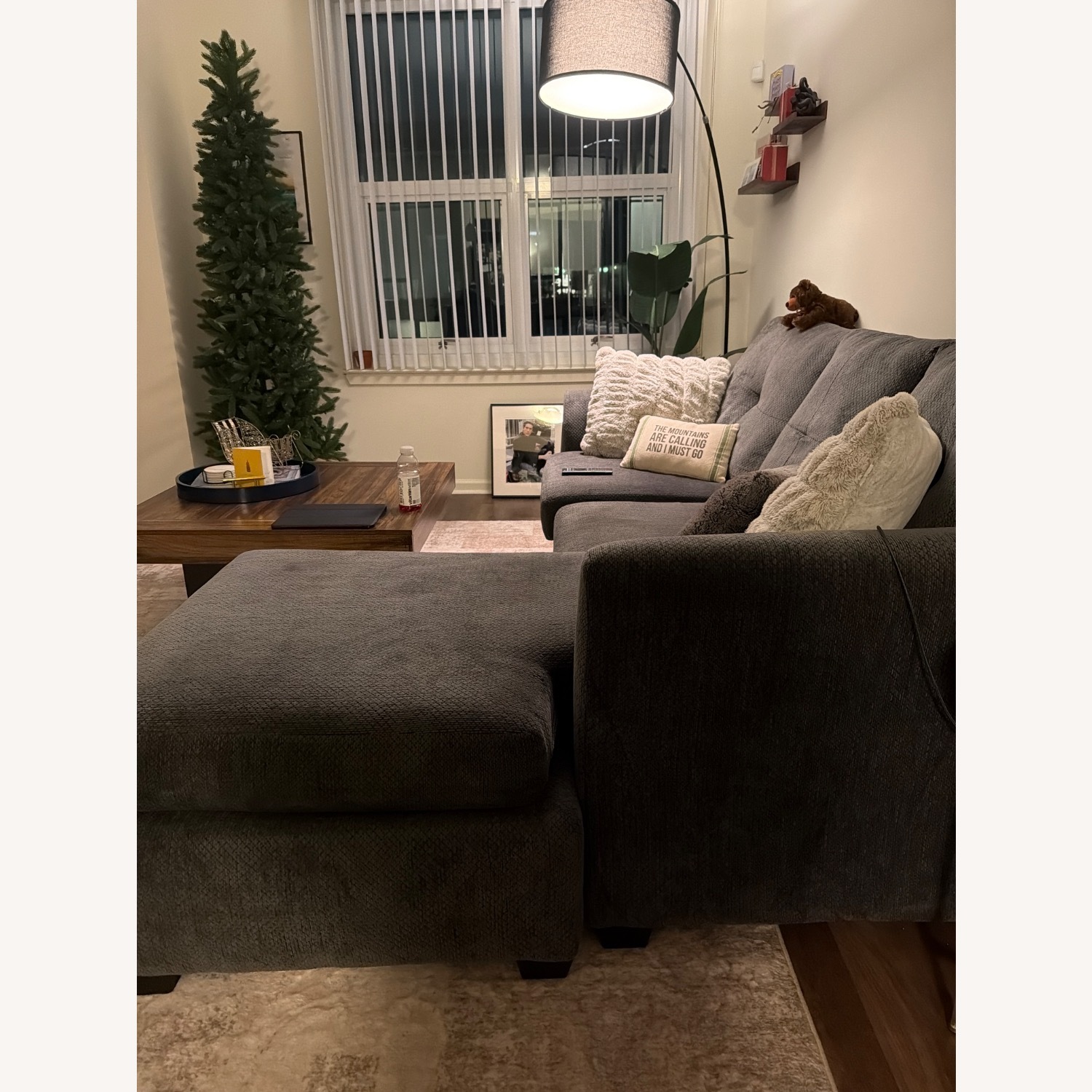 Raymour & Flanigan Dark Gray 3+ Seater Sofa - image-3