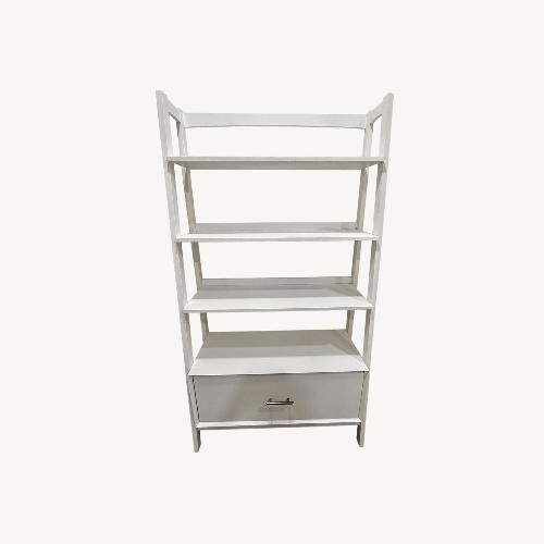 Used Crosley Furniture White Wood Bookcase for sale on AptDeco
