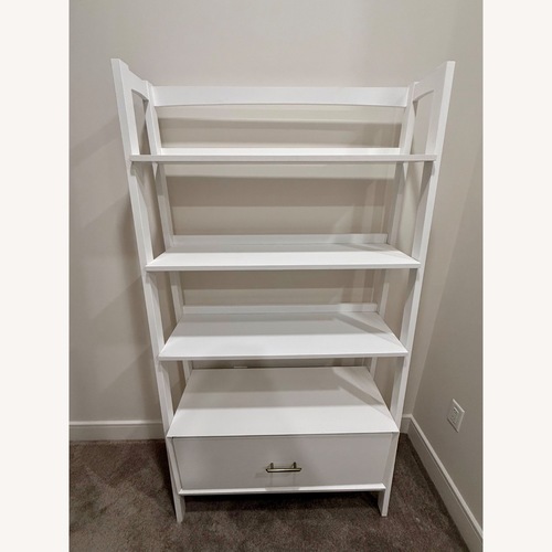 Used Crosley Furniture White Wood Bookcase for sale on AptDeco