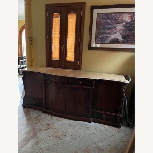 Used Dark Brown Marble Armoire for sale on AptDeco