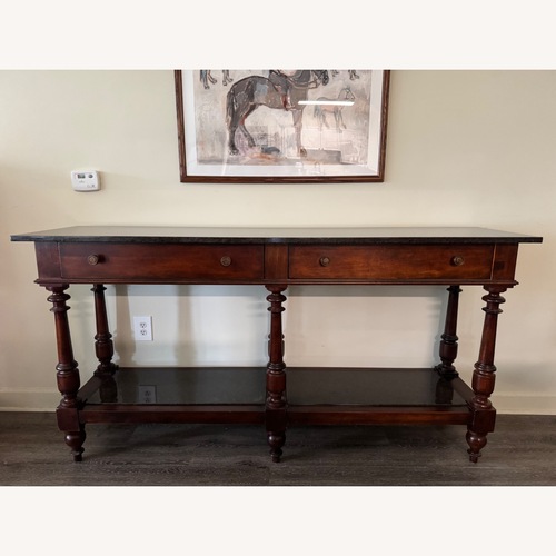 Used Marble Top Console Serving Table for sale on AptDeco